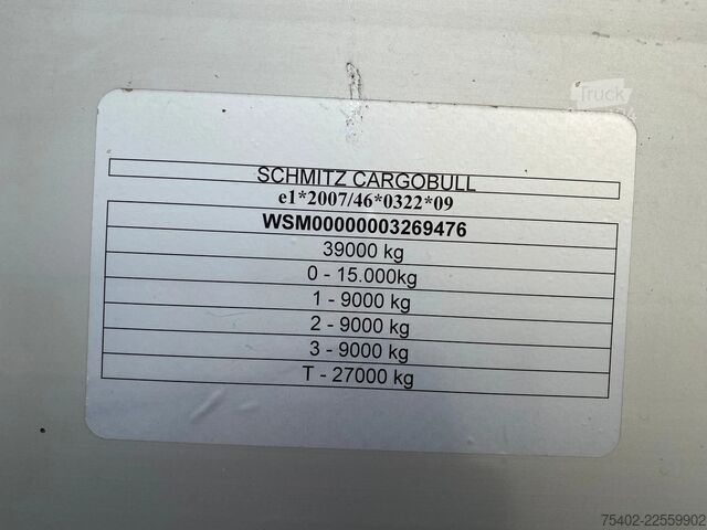 Bâches coulissantes Schmitz Cargobull SCB*S3T / Coil / Tautliner / Disc Brakes
