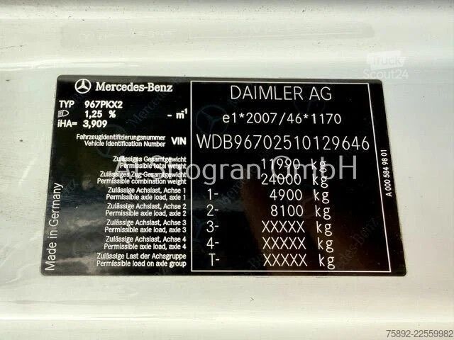 Matkalaukku Mercedes-Benz Atego 1224 Koffer / Euro 6 / LBW