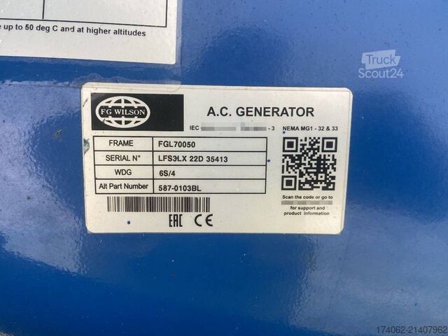 Granulats FG Wilson P1100-E1- 1.100 kVA Open Genset - DPX-16027-O