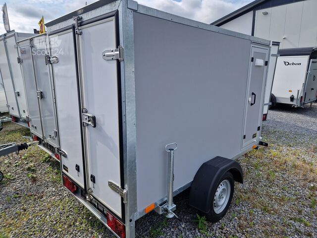 Przyczepa skrzyniowa trailershop Kofferanhänger grau gut günstig