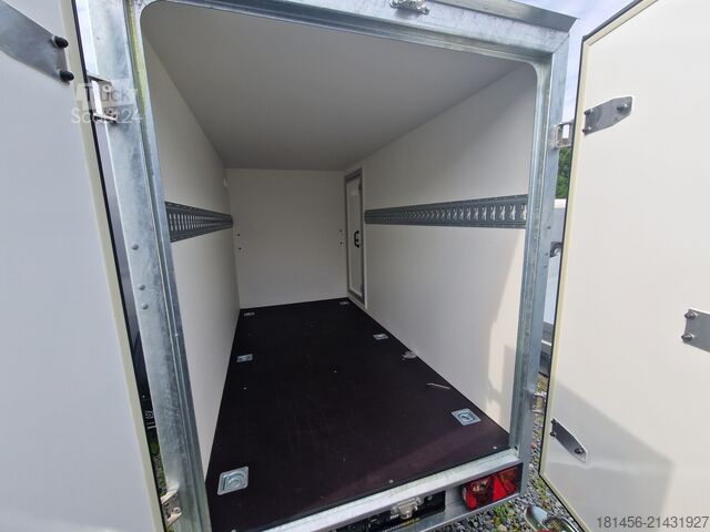 Przyczepa skrzyniowa trailershop Kofferanhänger grau gut günstig