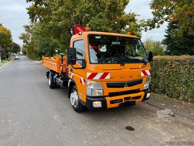3-Seiten-Kipper Mitsubishi Fuso 7C18 / Kipper Mit Kran Fassi F50A/Eu6d