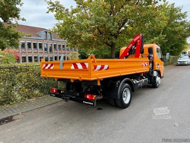 3-Seiten-Kipper Mitsubishi Fuso 7C18 / Kipper Mit Kran Fassi F50A/Eu6d