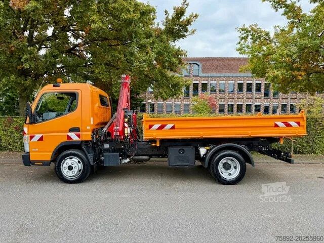 3-Seiten-Kipper Mitsubishi Fuso 7C18 / Kipper Mit Kran Fassi F50A/Eu6d
