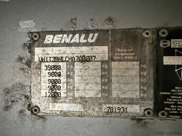 شاحنة قلابة Benalu 60m3 Optiliner Vol alu SELF SUPPORT 5.900KG NL ...