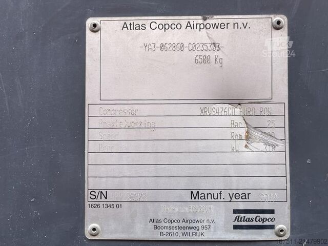 Compresseur frigorifique Atlas Copco XRVS 476 CD - N