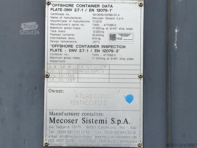 Compresseur frigorifique Atlas Copco XRV 946 CD