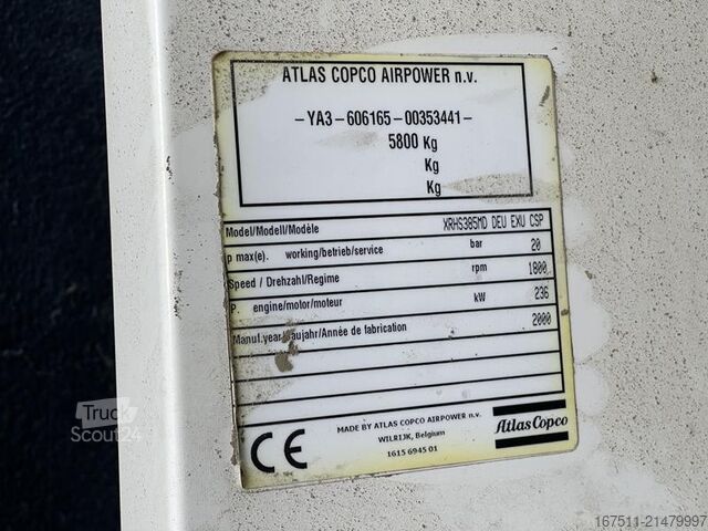 Compresseur frigorifique Atlas Copco XRHS 385 MD