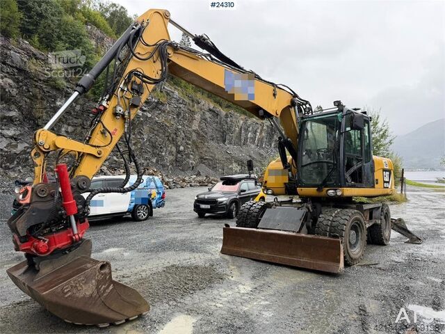 Mobiele graafmachine Caterpillar M313 D wheeled excavator with Indexator tilt and S
