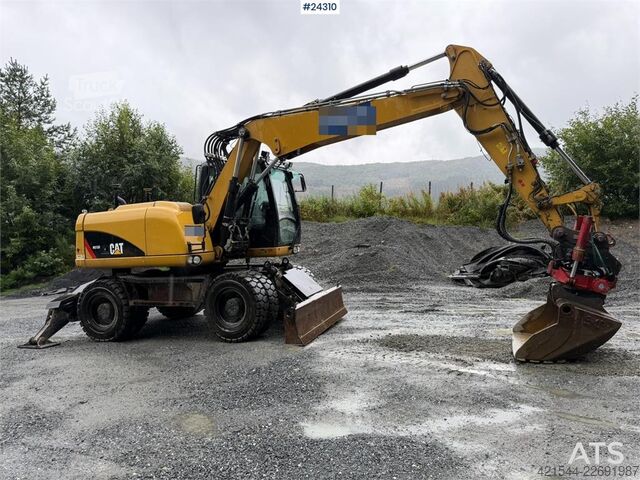 Mobiele graafmachine Caterpillar M313 D wheeled excavator with Indexator tilt and S