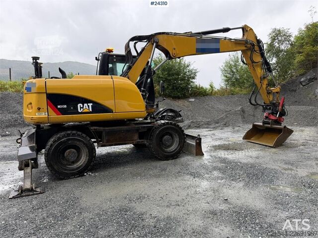 Mobiele graafmachine Caterpillar M313 D wheeled excavator with Indexator tilt and S