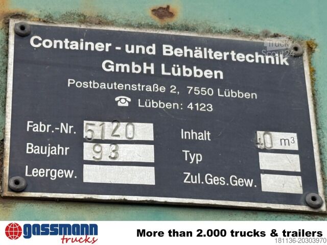 حاوية متدحرجة  Abrollcontainer mit Flügeltür ca. 40m³