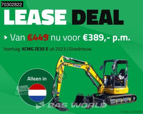Minigraver XCMG XE35 E Fabrieksgarantie- CW+3 Bakken - Yanmar M...