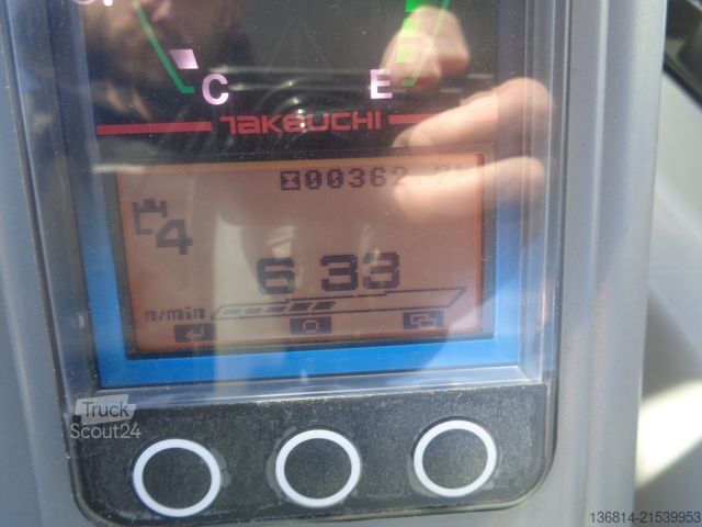 Mini ekskavatorius TAKEUCHI TB 225 Powertilt Löffel Taklock 2.400 kg