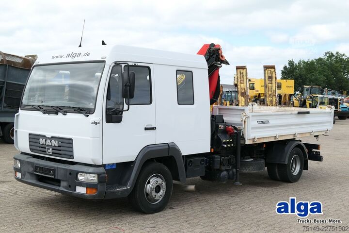 Kolmisivuinen kippiauto MAN 12.180 LE BB 4x2, DOKA, Palfinger PKG 7001