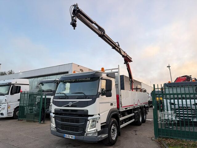 Krovimo platforma Volvo FM 420 6x4 BAUSTOFF + KRAN PALFINGER PK18502 SH...