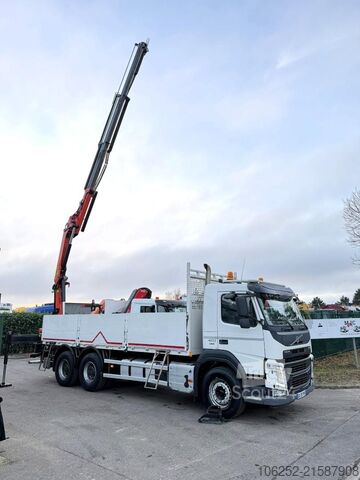 Krovimo platforma Volvo FM 420 6x4 BAUSTOFF + KRAN PALFINGER PK18502 SH...