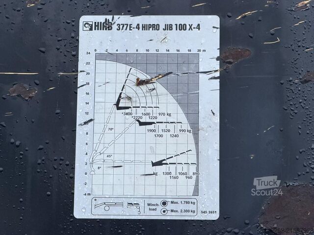 Krano sunkvežimis Scania R490 8x4 + CRANE HIAB 377 E-4 HIPRO + JIB 100 X...