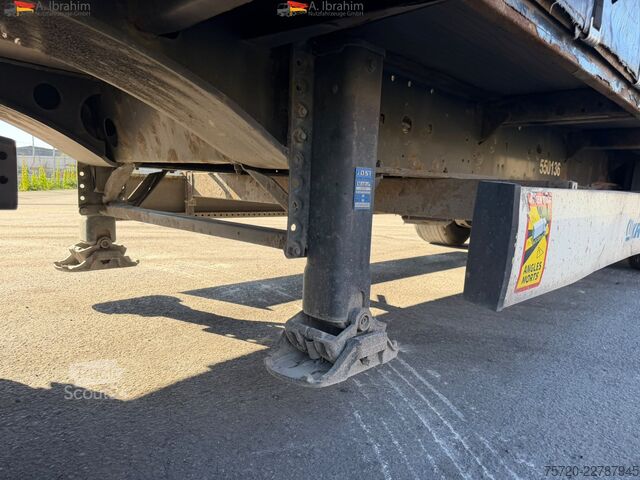 Open oplegger met zeil Krone SD Megatrailer Hubdach SAF Achsen Liftachse