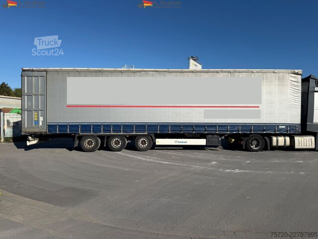 Otvorený náves s plachtou Krone SD Megatrailer Hubdach SAF Achsen Liftachse